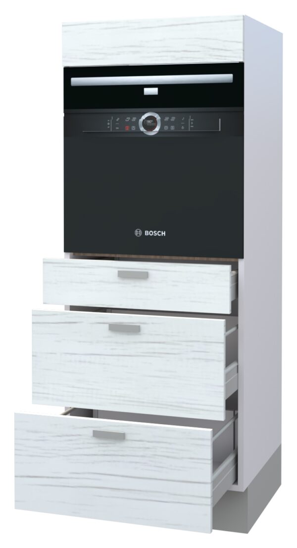 Gabinete mediano para horno con 3 cajones. (146)